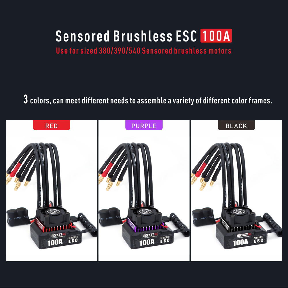 Drone Motor Rc Car - Rocket RC Sensored Brushless ESC 100A