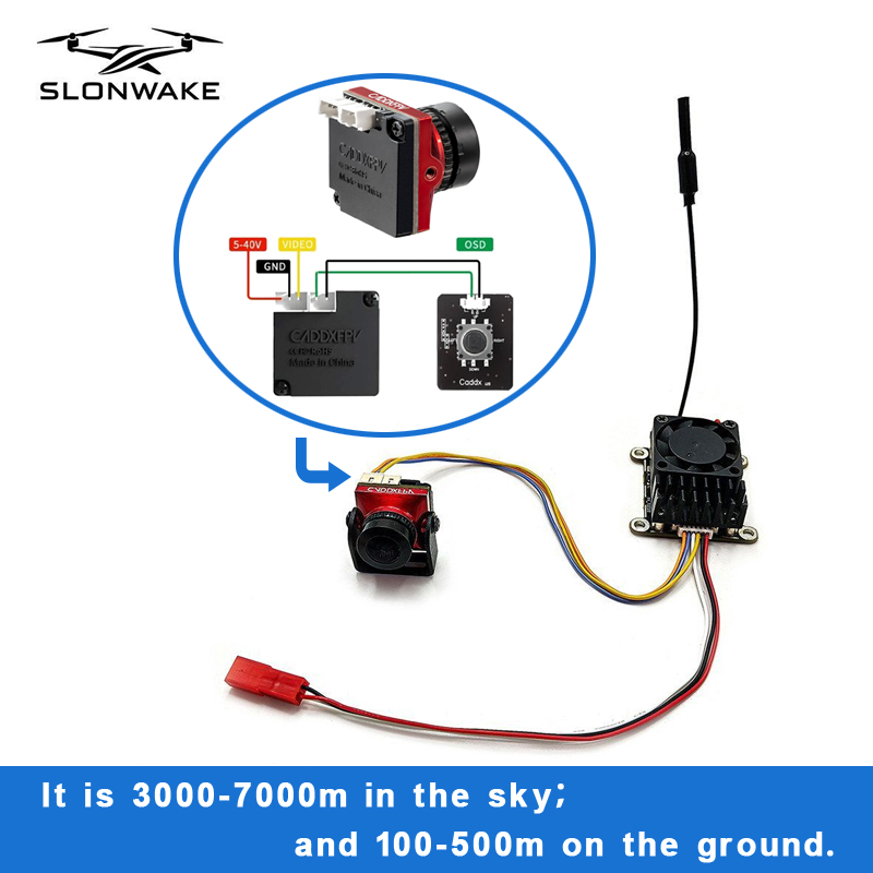 Rc Transmitter - Langstrecken-5,8-GHz-2W-FPV-Funksender 2000MW und Caddx Ratel 2
