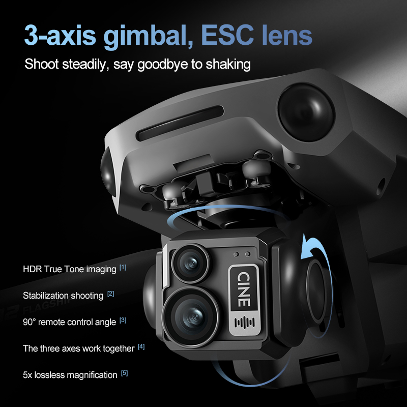 8K 3-Achsen-Gimbal Bürstenlose – Drone Rc Plegable Bewertung und Preis